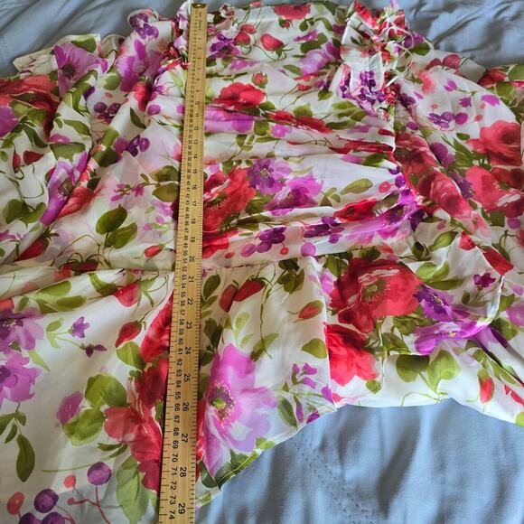 NWT Abercrombie & Fitch Womens Floral Maxi Dress S Ruffle High-Low Wedding Guest - Picture 10 of 12